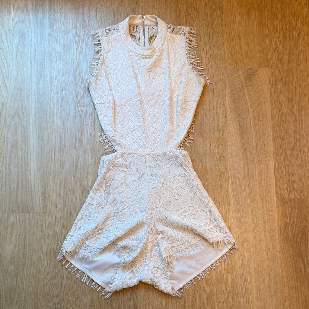 Alexis Whiye Lace Romper